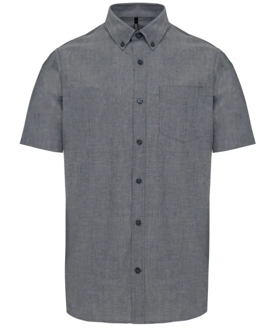 K535 - Heren Oxford overhemd korte mouwen Oxford Shadow Navy
