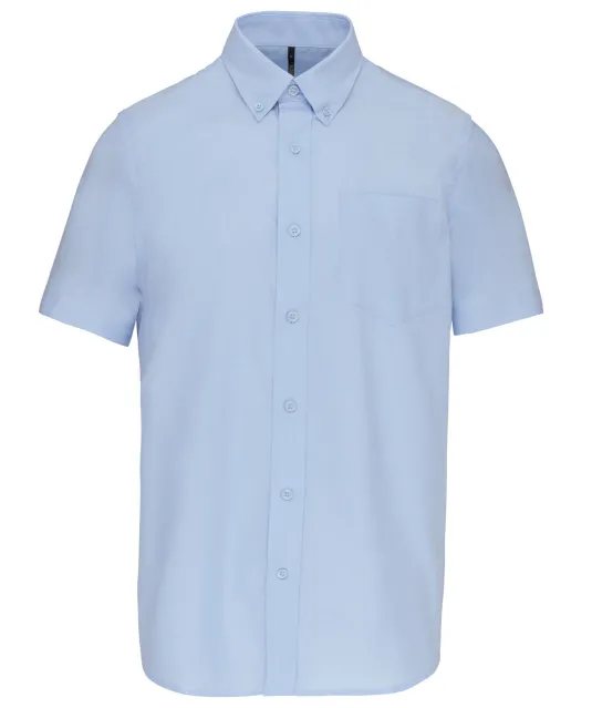 K535 - Heren Oxford overhemd korte mouwen Oxford Blue