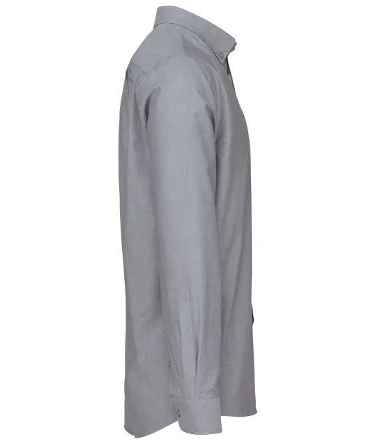 K533 - Heren Oxford overhemd lange mouwen Oxford Zinc