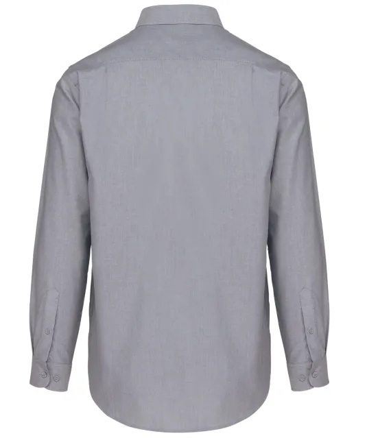 K533 - Heren Oxford overhemd lange mouwen Oxford Zinc