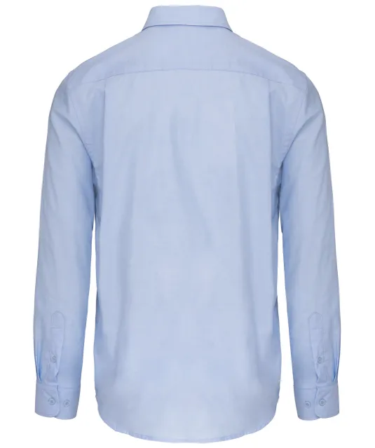 K533 - Heren Oxford overhemd lange mouwen Oxford Blue