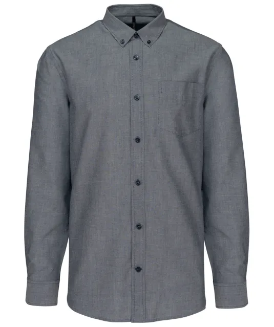 K533 - Heren Oxford overhemd lange mouwen Oxford Shadow Navy