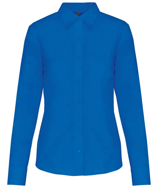 K549 - Overhemd in onderhoudsvriendelijk polykatoen-popeline dames Light Royal Blue