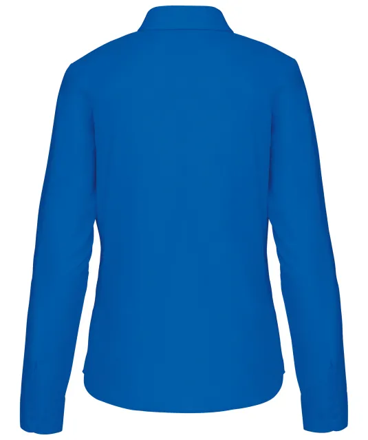 K549 - Overhemd in onderhoudsvriendelijk polykatoen-popeline dames Light Royal Blue