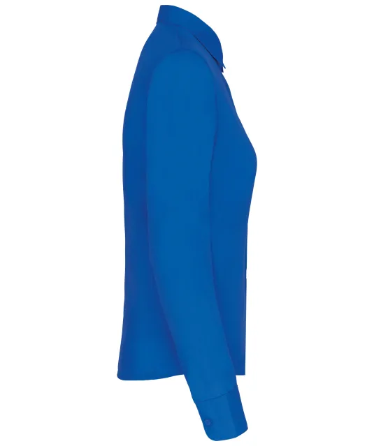 K549 - Overhemd in onderhoudsvriendelijk polykatoen-popeline dames Light Royal Blue