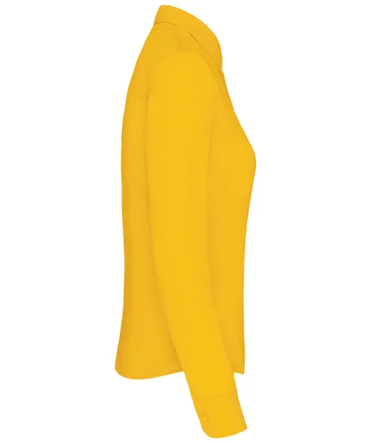 K549 - Overhemd in onderhoudsvriendelijk polykatoen-popeline dames Yellow