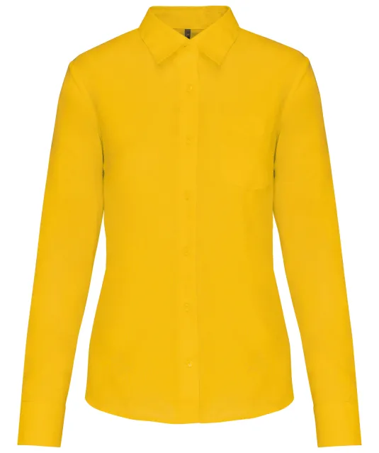 K549 - Overhemd in onderhoudsvriendelijk polykatoen-popeline dames Yellow