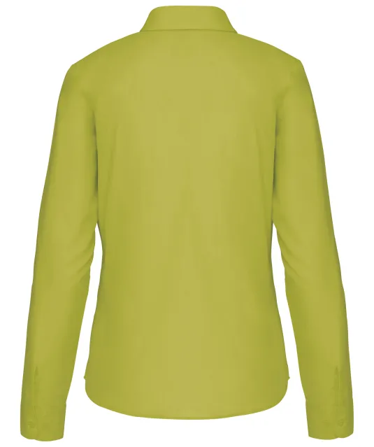 K549 - Overhemd in onderhoudsvriendelijk polykatoen-popeline dames Burnt Lime