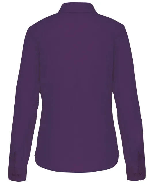 K549 - Overhemd in onderhoudsvriendelijk polykatoen-popeline dames Purple
