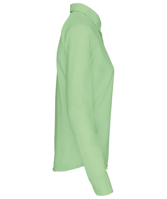 K549 - Overhemd in onderhoudsvriendelijk polykatoen-popeline dames Pistachio Green