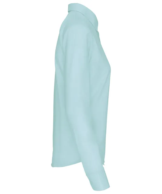 K549 - Overhemd in onderhoudsvriendelijk polykatoen-popeline dames Ice Mint