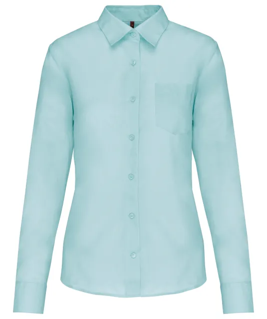 K549 - Overhemd in onderhoudsvriendelijk polykatoen-popeline dames Ice Mint