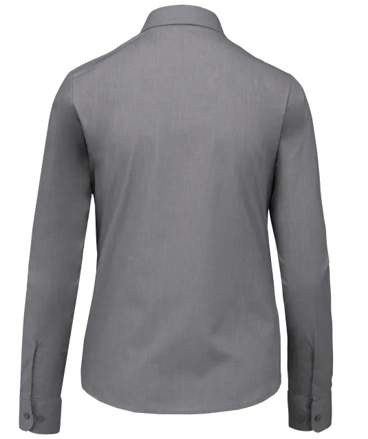K549 - Overhemd in onderhoudsvriendelijk polykatoen-popeline dames Marl Storm Grey