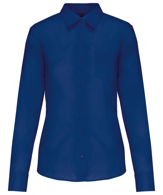 K549 - Overhemd in onderhoudsvriendelijk polykatoen-popeline dames True Indigo