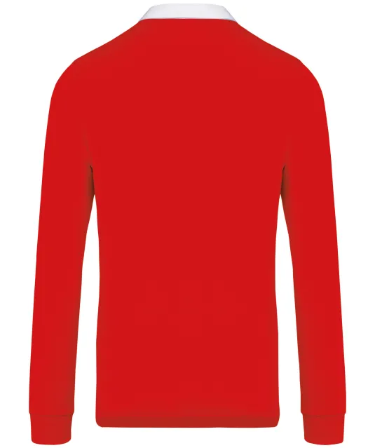 K213 - Rugbypolo Red / White