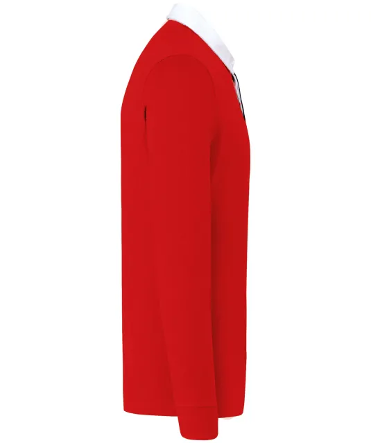 K213 - Rugbypolo Red / White