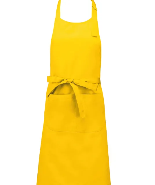 K885 - Katoenen schort met zak Yellow