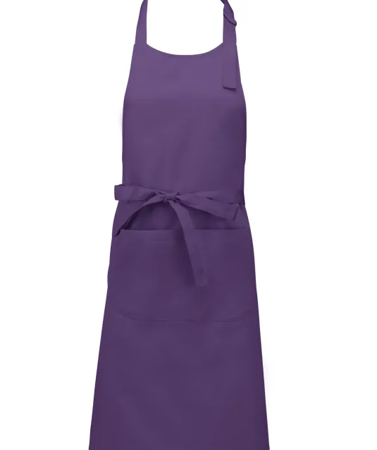 K885 - Katoenen schort met zak Purple