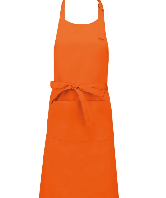 K885 - Katoenen schort met zak Orange