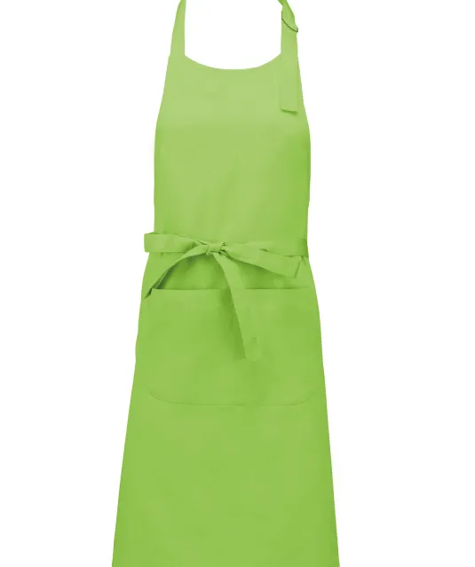 K885 - Katoenen schort met zak Lime