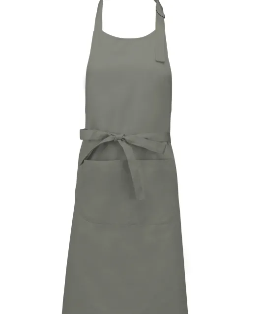 K885 - Katoenen schort met zak Light Grey
