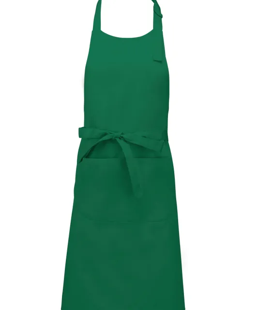 K885 - Katoenen schort met zak Kelly Green