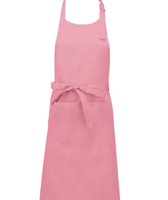 K885 - Katoenen schort met zak Dark Pink