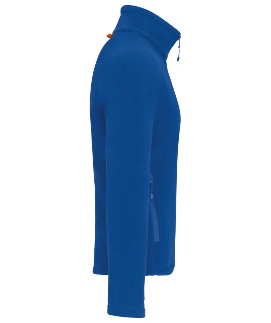 K917 - Microfleece met rits en raglanmouwen heren Royal Blue