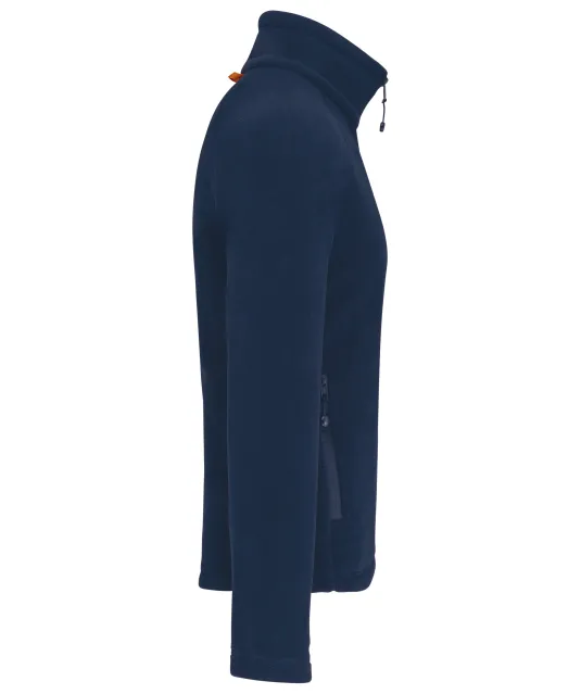 K917 - Microfleece met rits en raglanmouwen heren Navy