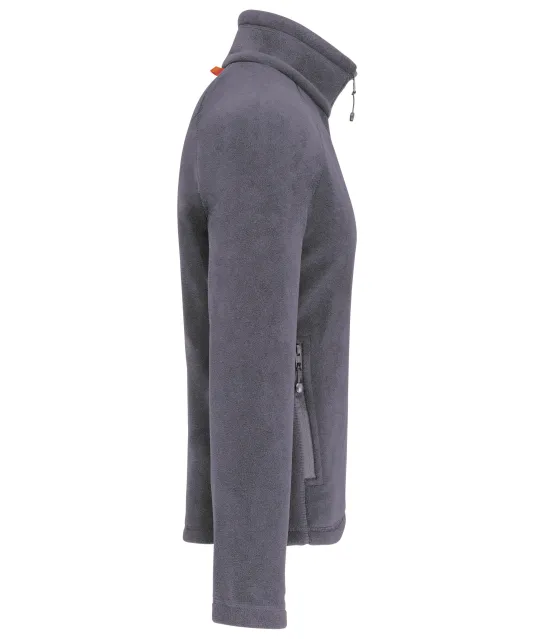 K917 - Microfleece met rits en raglanmouwen heren Convoy Grey