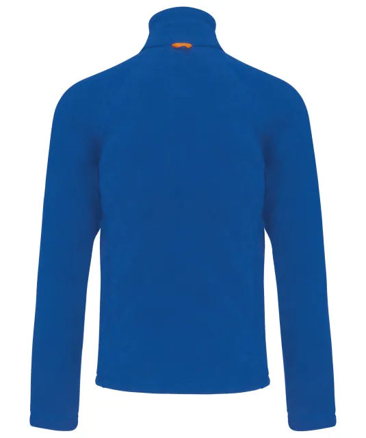 K917 - Microfleece met rits en raglanmouwen heren Royal Blue