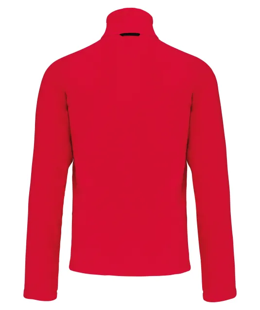 K917 - Microfleece met rits en raglanmouwen heren Red