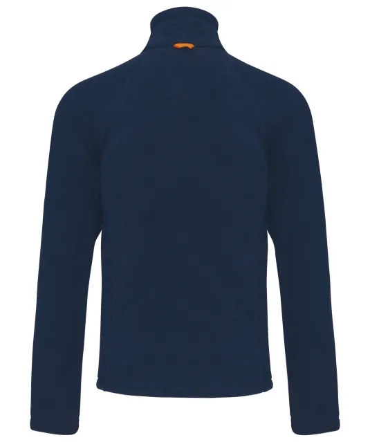 K917 - Microfleece met rits en raglanmouwen heren Navy