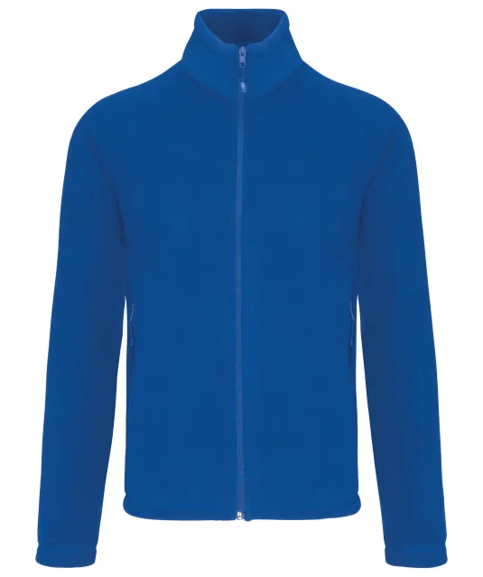 K917 - Microfleece met rits en raglanmouwen heren Royal Blue