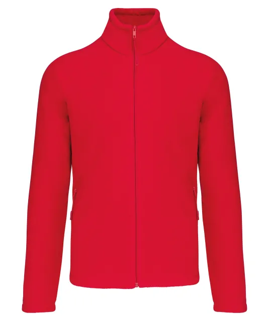 K917 - Microfleece met rits en raglanmouwen heren Red