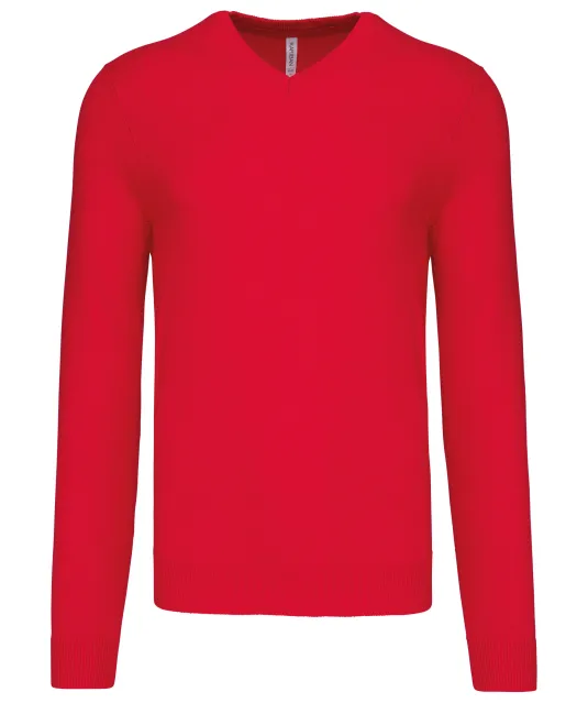 K965 - Heren pullover met v-hals Red