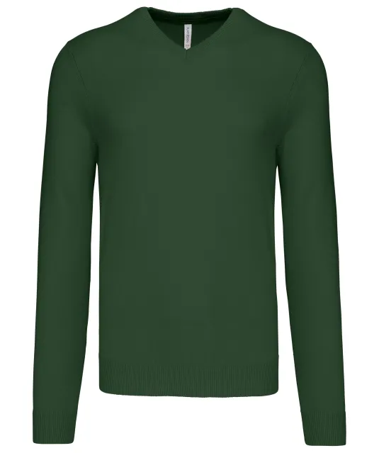 K965 - Heren pullover met v-hals Forest Green