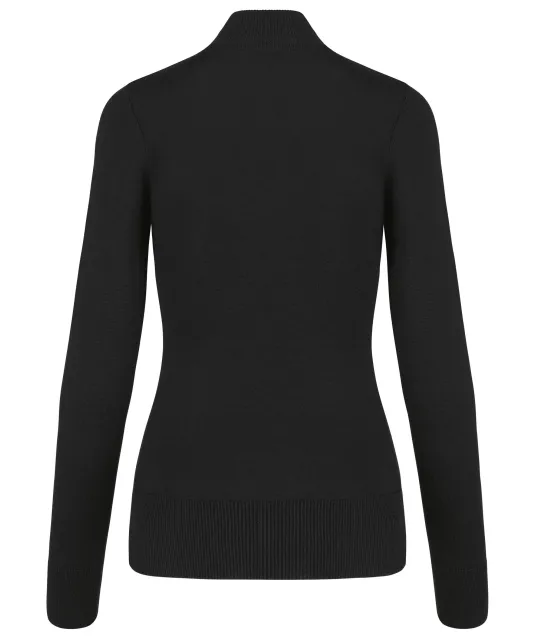 K962 - Dames cardigan met rits Black