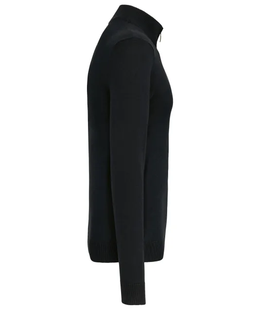 K961 - Heren cardigan met rits Black