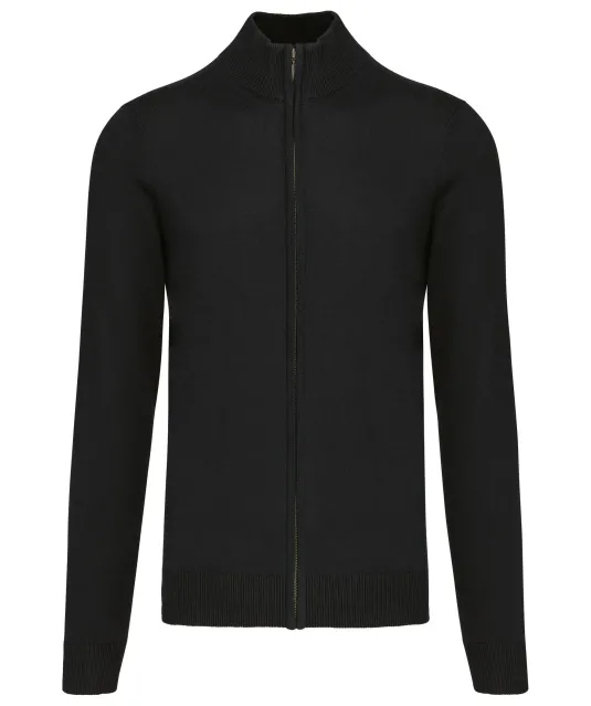 K961 - Heren cardigan met rits Black