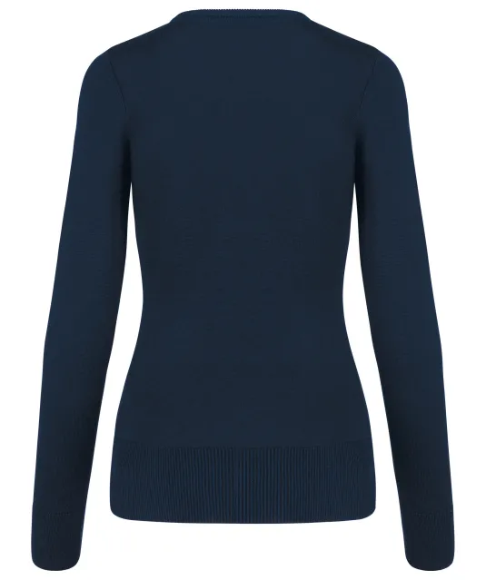 K968 - Damespullover ronde hals Navy