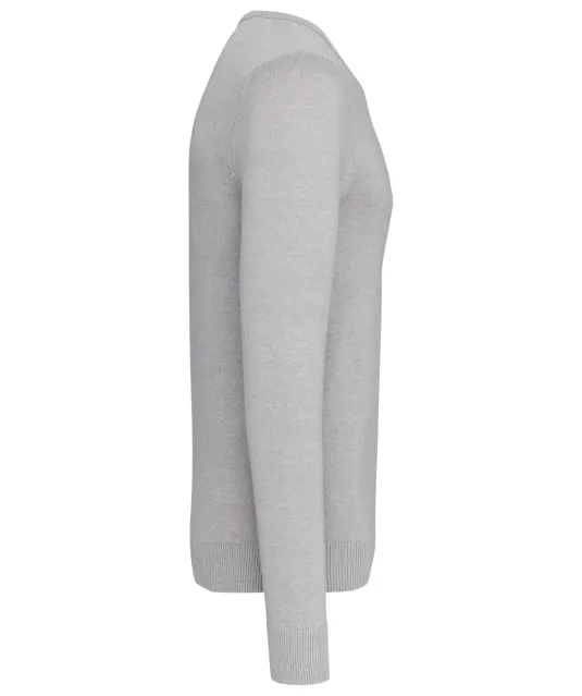 K967 - Herenpullover met ronde hals Grey Melange