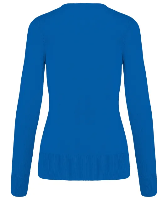 K966 - Dames pullover met v-hals Light Royal Blue