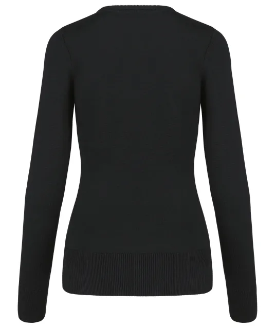 K966 - Dames pullover met v-hals Black