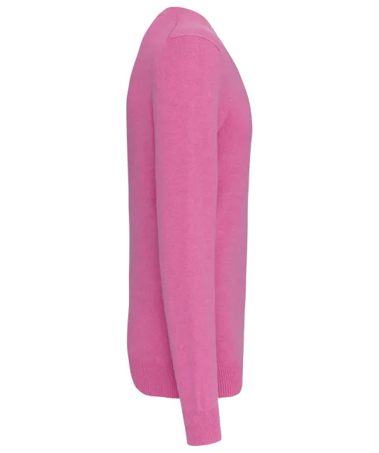 K982 - Premium pullover V-hals Candy Pink Heather