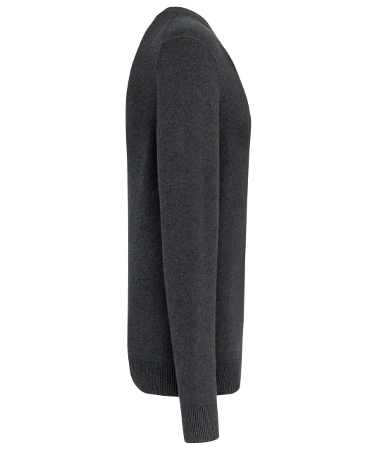 K982 - Premium pullover V-hals Black Heather