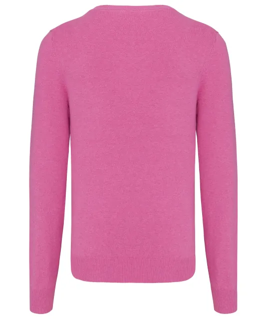 K982 - Premium pullover V-hals Candy Pink Heather