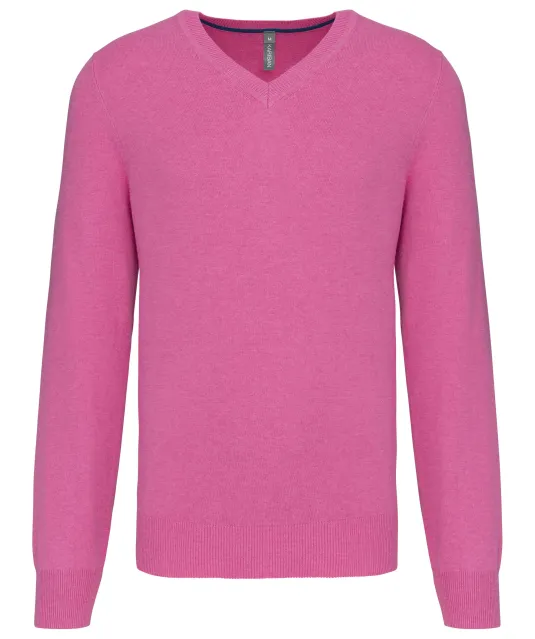 K982 - Premium pullover V-hals Candy Pink Heather