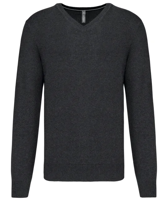 K982 - Premium pullover V-hals Black Heather