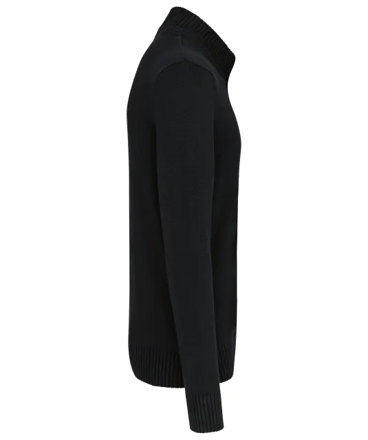 K971 - Heren cardigan met rits Black